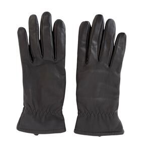 Aris Soft Leather Gloves Fleece Plush Lined Dark Brown | 6.5